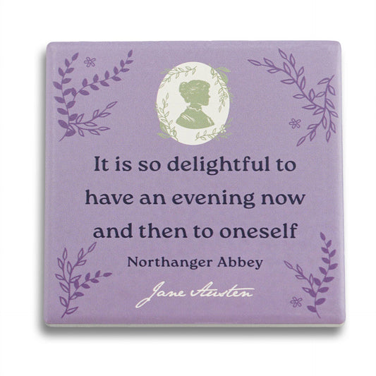 Jane Austen Ceramic Coaster - Northanger Abbey