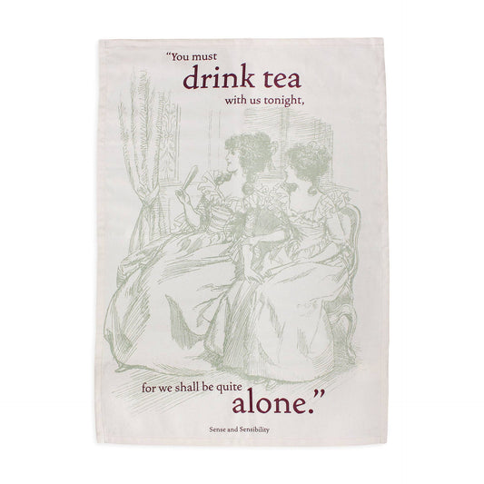 Jane Austen Tea Towel - Pulteney Press Recycled Cotton