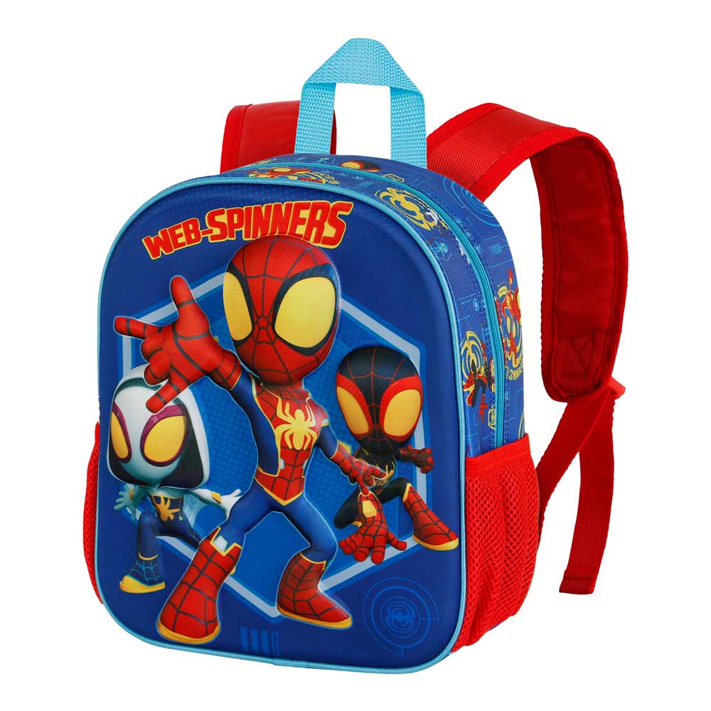 Kleiner blauer 3D-Marvel-Rucksack – Spider-Man-Spinner