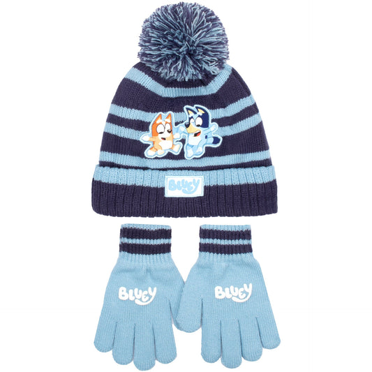 Mütze und Handschuhe – Bluey Winterset für Kinder Warme und bequeme Mütze