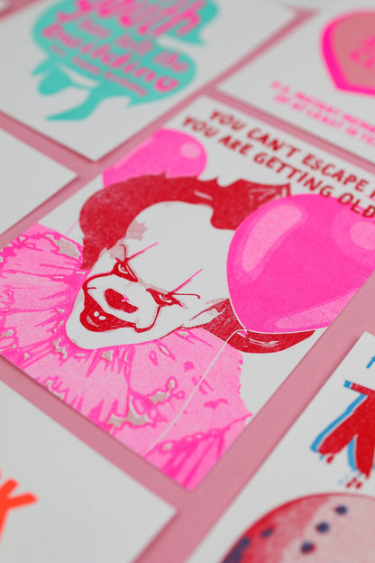 Pennywise-Postkarte: Du kannst IHM nicht entkommen (Risodruck)