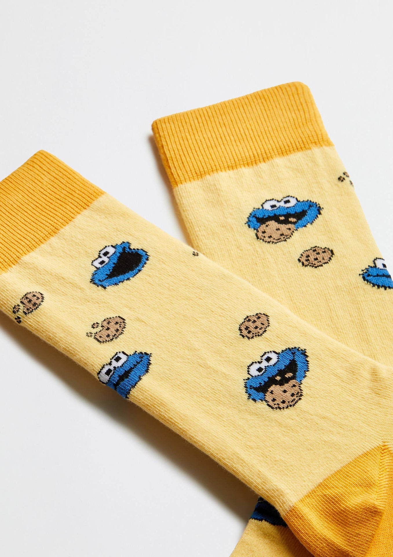 BeSesameStreet Cookie Monster Yellow Socks