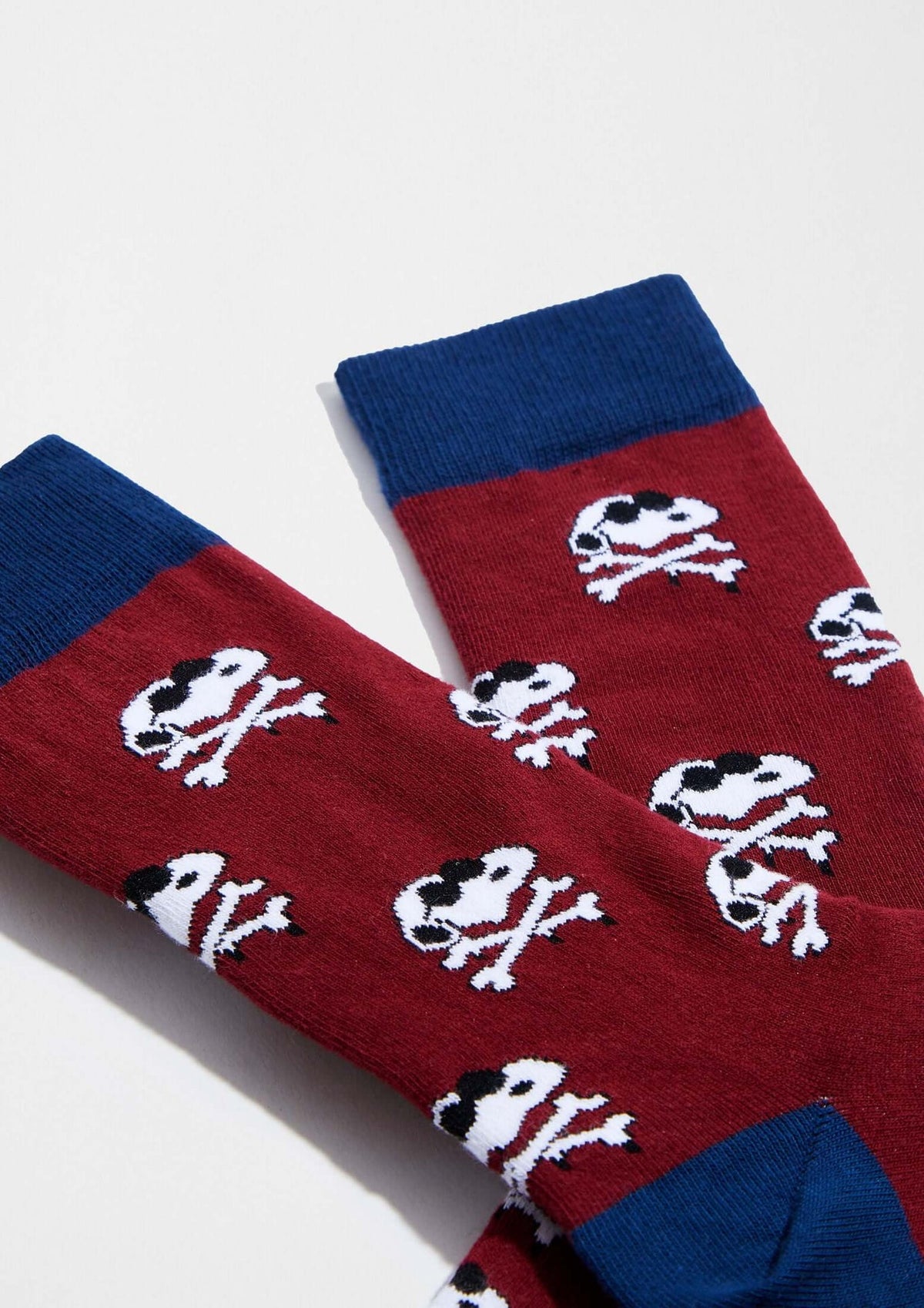 BeSnoopy Skull Socks Bordeaux