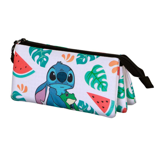 trousse triple lilo stitch stitch avec grenouille karactermania