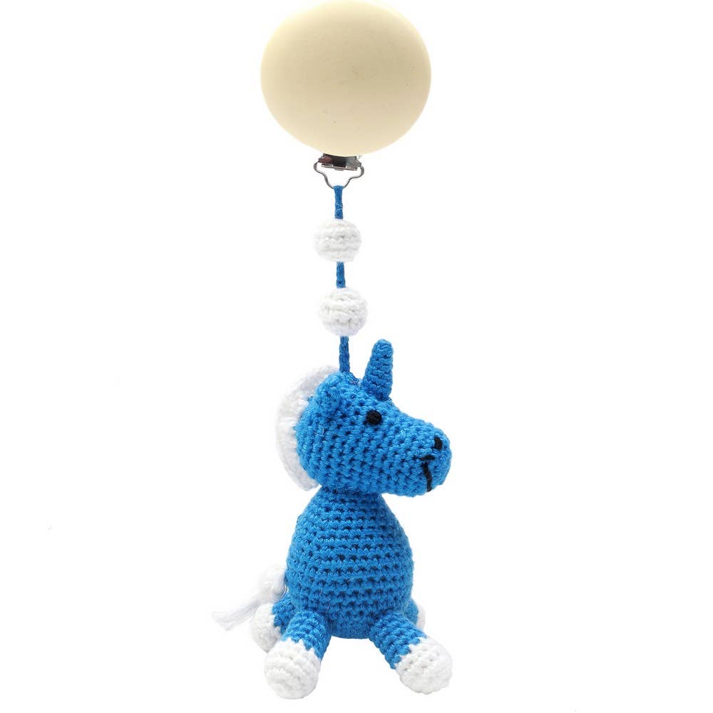Einhorn-Kinderwagenhaken - Blau