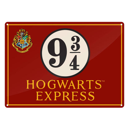 Plaque décorative en métal Harry Potter - Poudlard Express
