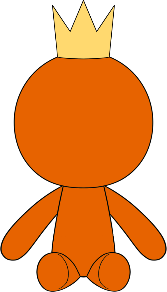Plüschfigur König Orange (23 cm)