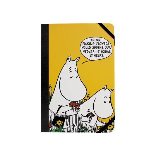 Moomin-Notizbuch – Blumen pflücken, gelb