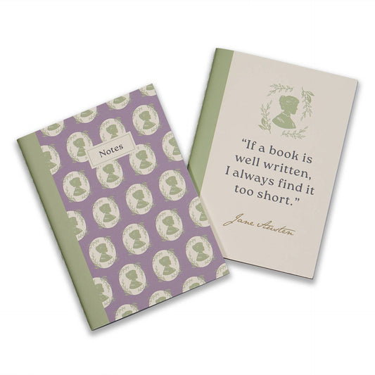 Set of 2 A6 Jane Austen notebooks