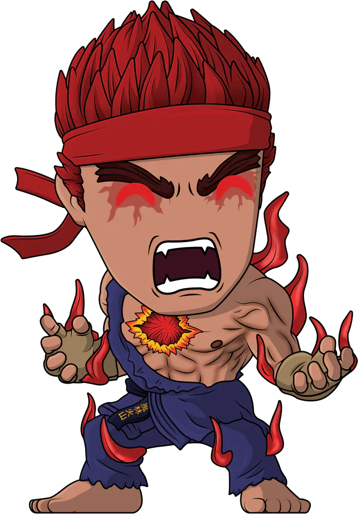 street fighter vinyl figurine evil ryu youtooz