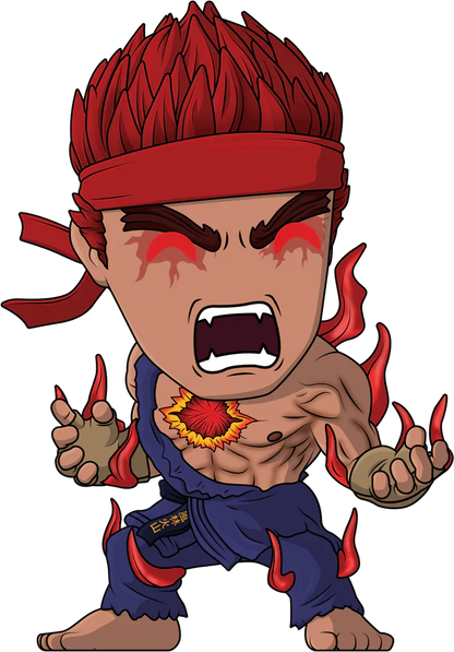 street fighter vinyl figurine evil ryu youtooz