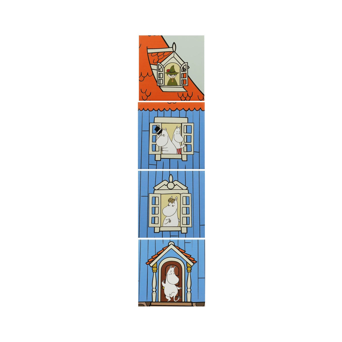 4 Moomin-Keramikuntersetzer – Zuhause