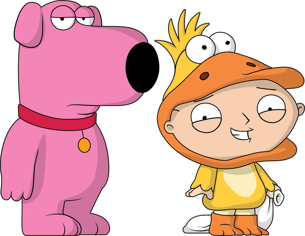 Stewie & Brian beim Süßes-oder-Saures-Spielen