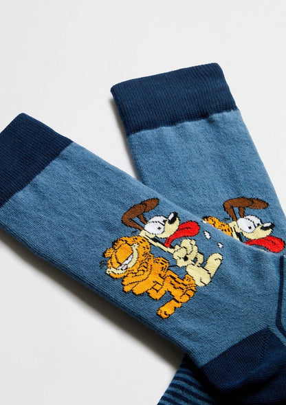 BeGarfield &amp; Odie Blaue Socken