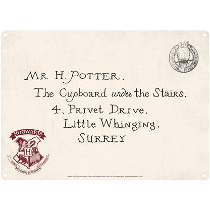 Harry Potter Dekoschild aus Metall – Schriftzüge