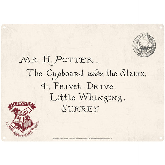 Harry Potter Dekoschild aus Metall – Schriftzüge