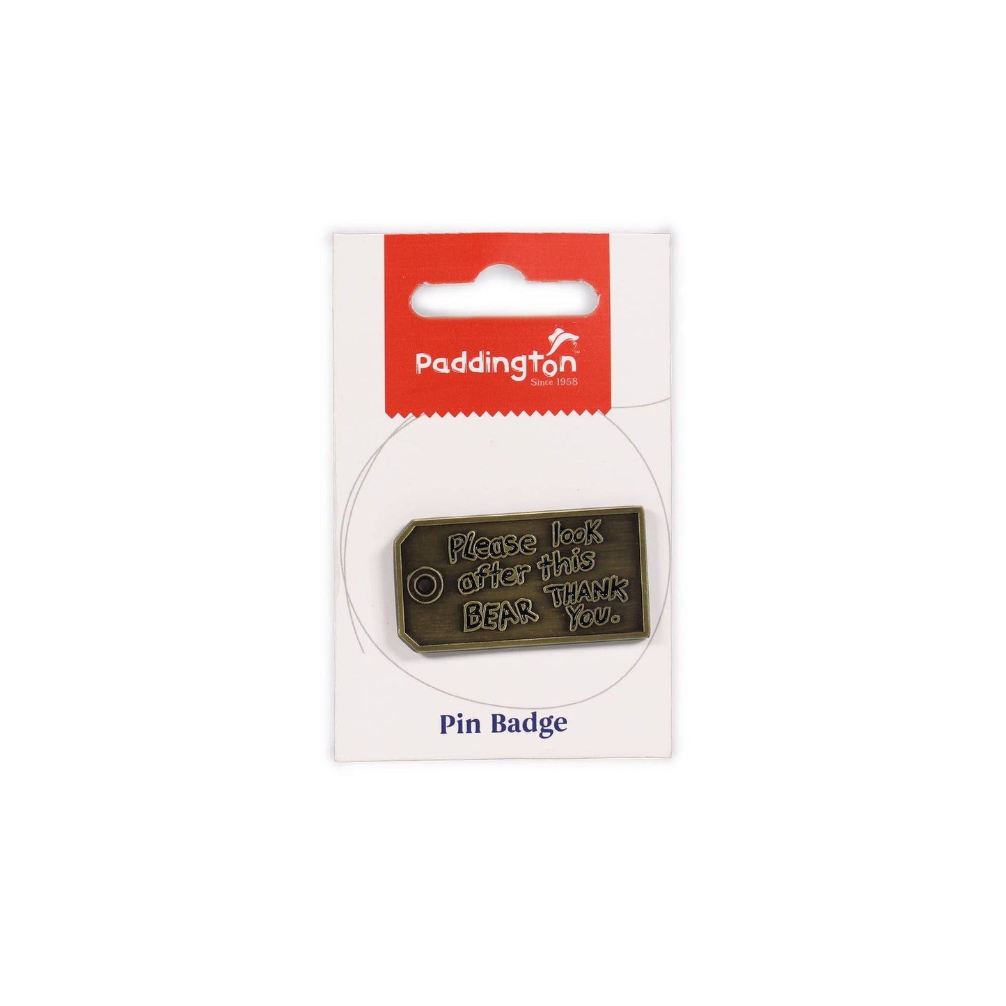 Paddington pin - please look after this bear