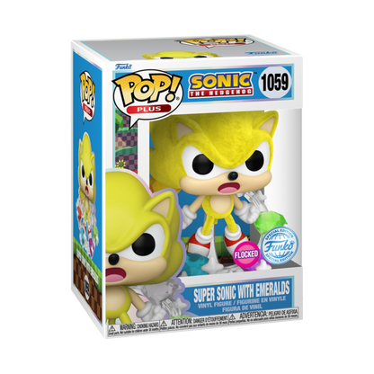 Pop! Plus Super Sonic mit Smaragden (beflockt)