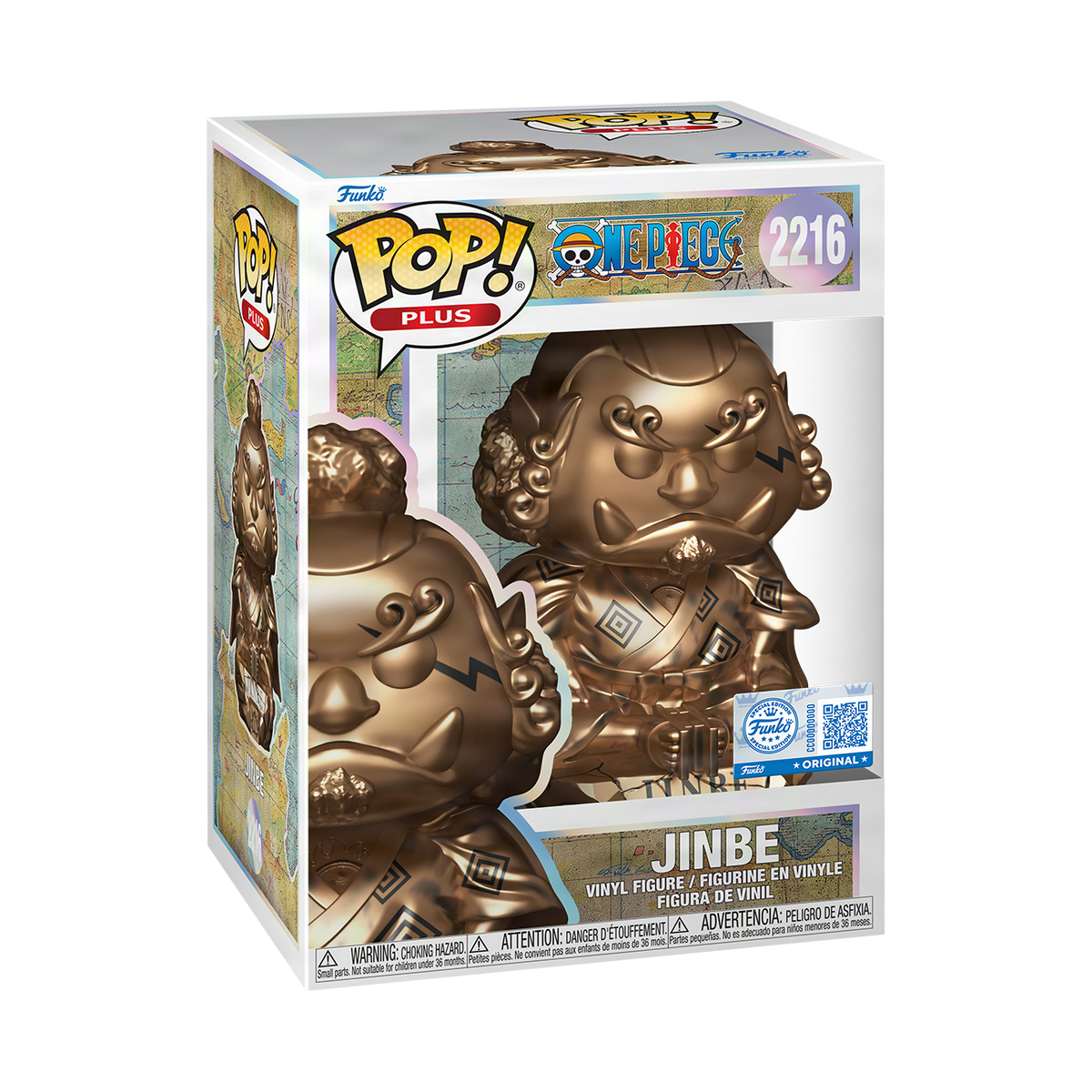Pop! Plus Statue Jinbe (Bronze) - packaging officiel
