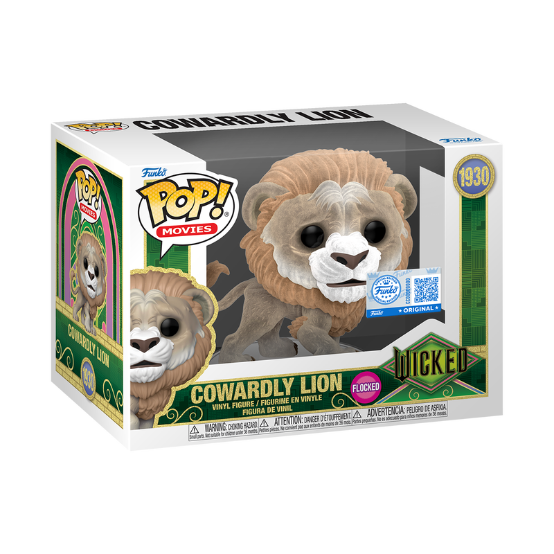 Pop! Le Lion Peureux (Flocked) - packaging officiel