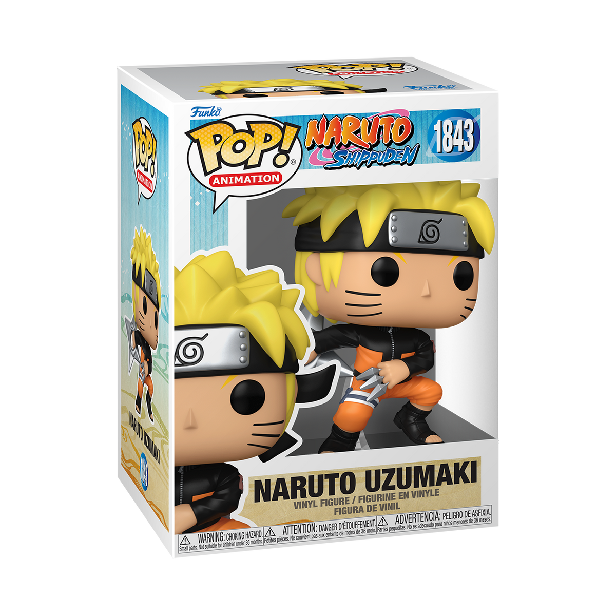 Pop! Naruto Uzumaki avec Kunai & Shuriken - packaging officiel