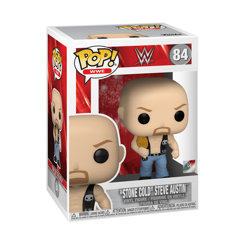 Pop! Stone Cold Steve Austin avec Ceinture de Champion - packaging officiel