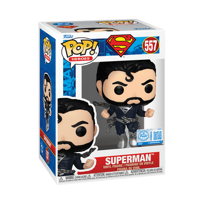Pop! Superman (Black Suit) - packaging officiel