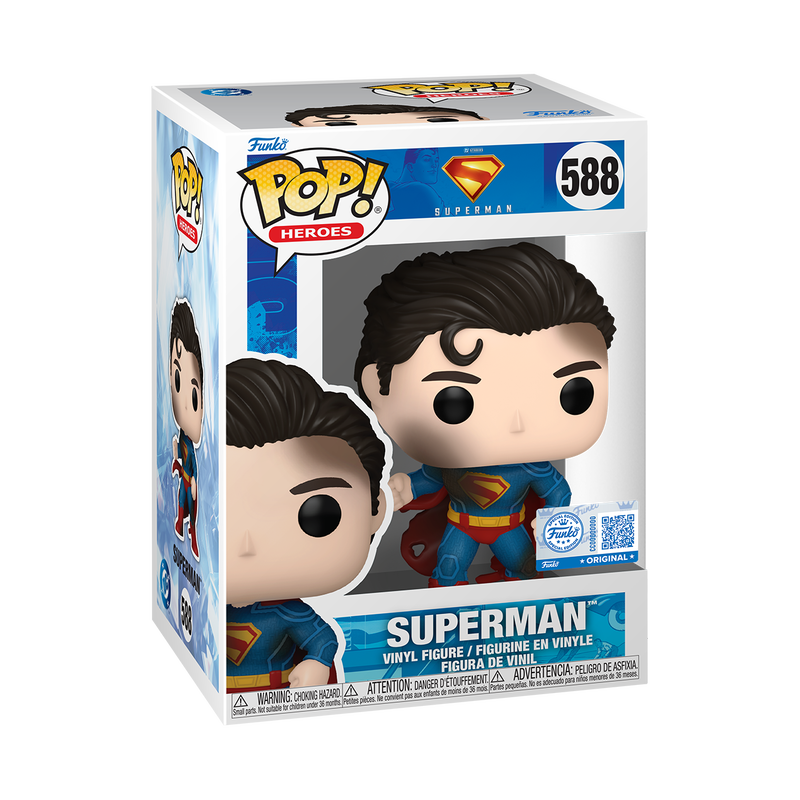 Pop! Superman (Battle Damaged) - packaging officiel