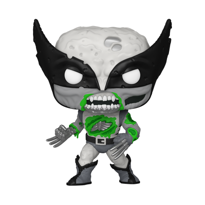 Pop! Zombie Wolverine (Noir & Blanc) (Glow) - vue avant officielle