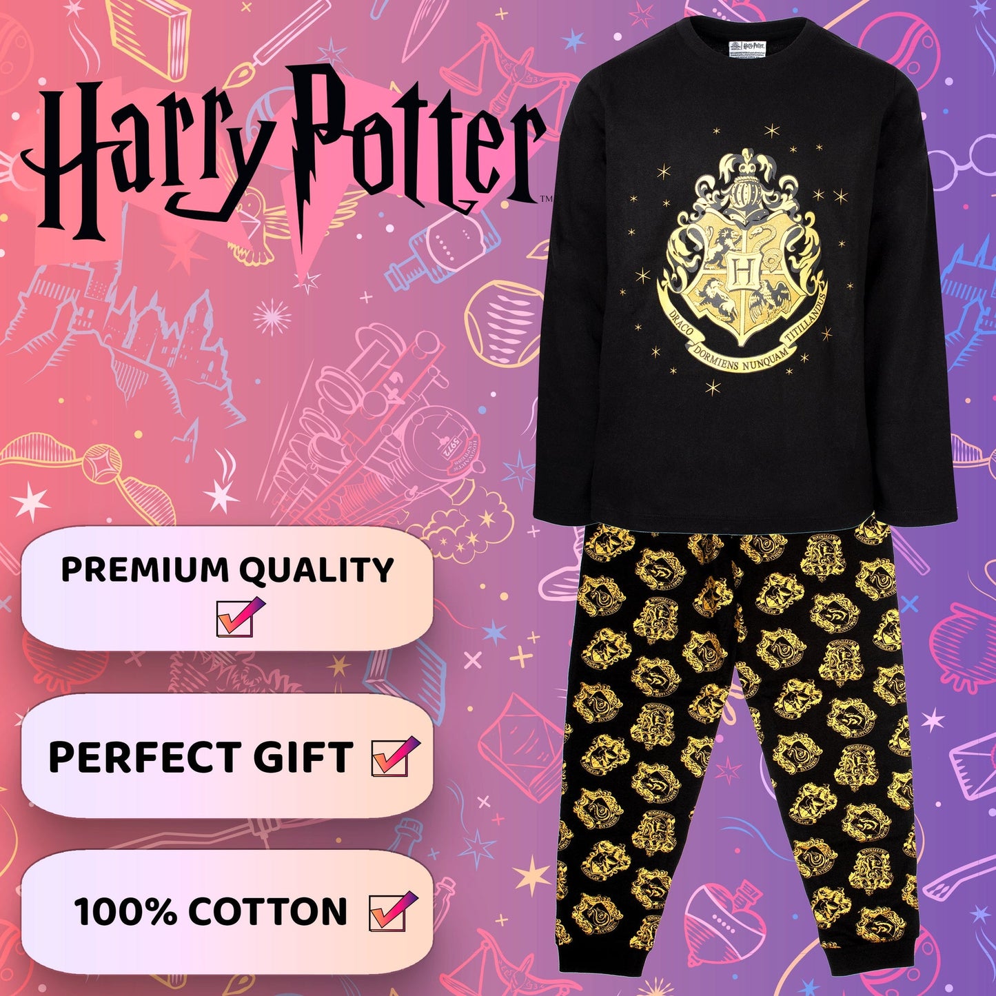 Pyjama Harry Potter – noir