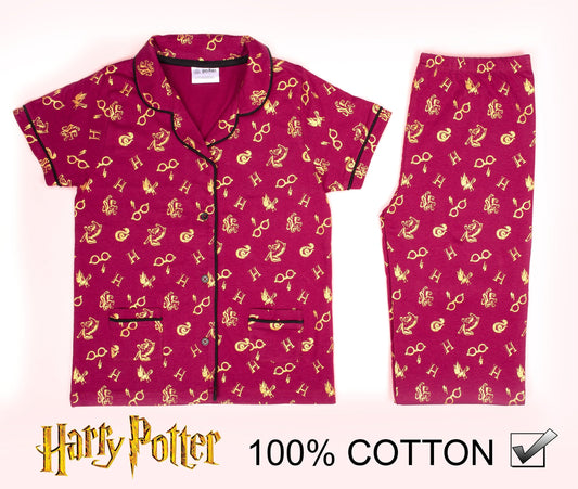 Schlafanzug – Set mit Knöpfen – Harry Potter