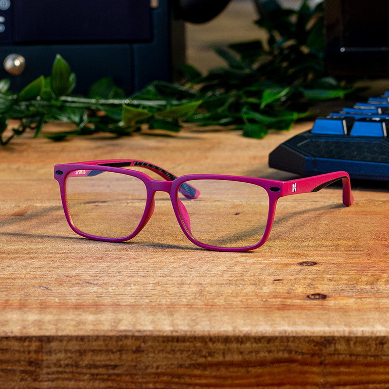 Numskull eSports Kids Gaming-Brille mit Blaulichtfilter, Rosa/Blau