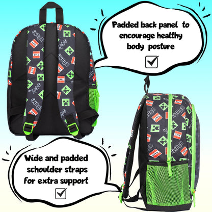 Sac à cordon avec bandoulière – Minecraft – Official Bag with Your Child's initial