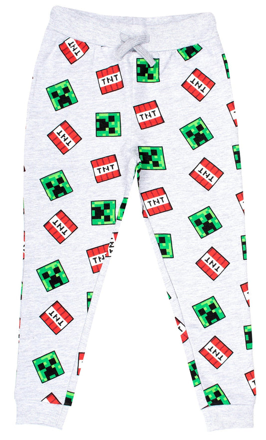 Minecraft Joggers - Grey Pattern