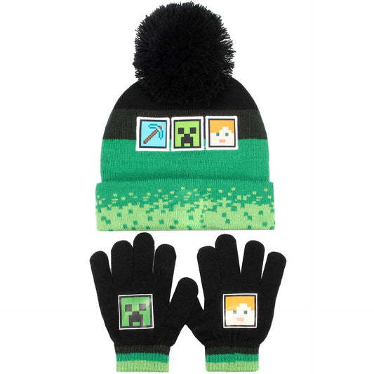 Mütze und Handschuhe Set – Minecraft – Kinder Set