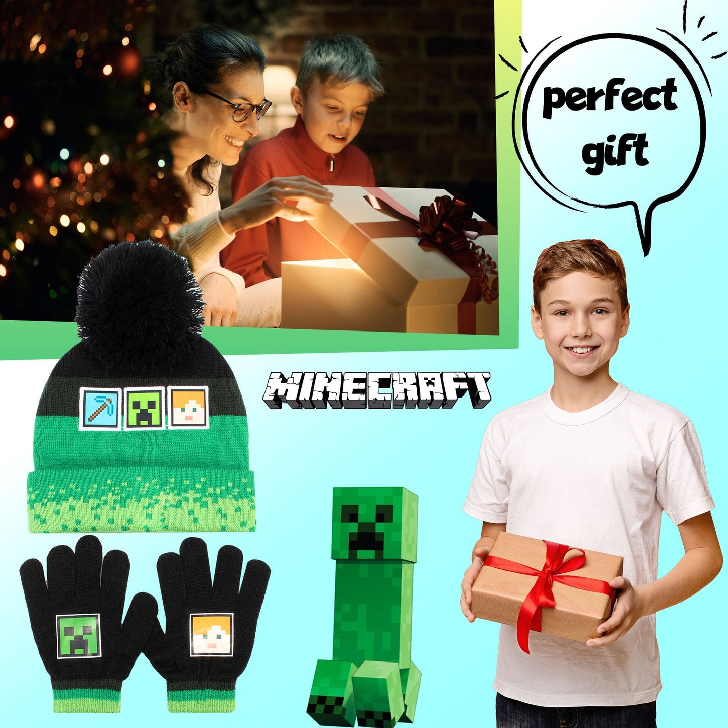 Ensemble bonnet et gants – Minecraft – Children's Set
