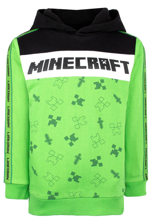 Sweat à capuche Minecraft – vert / noir
