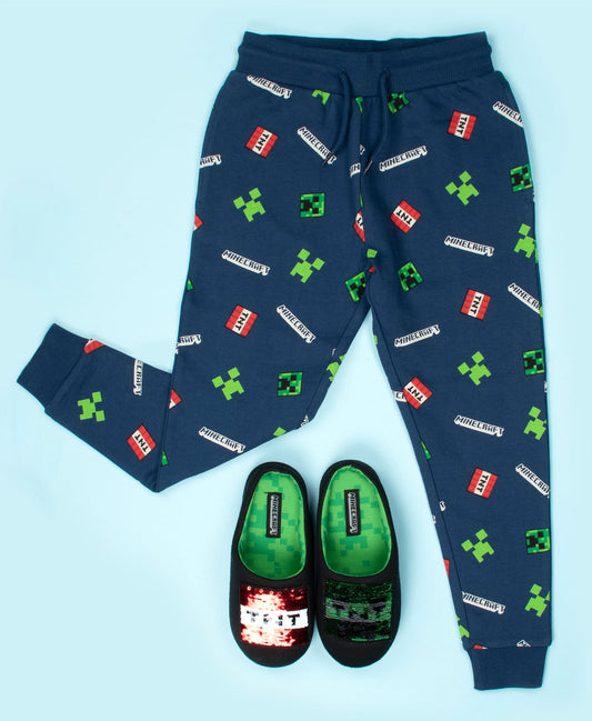 Minecraft Joggers – Navy Pattern