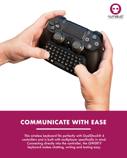 Numskull PlayStation 4 PS4 Bluetooth Wireless Mini Tastatur / Chatpad