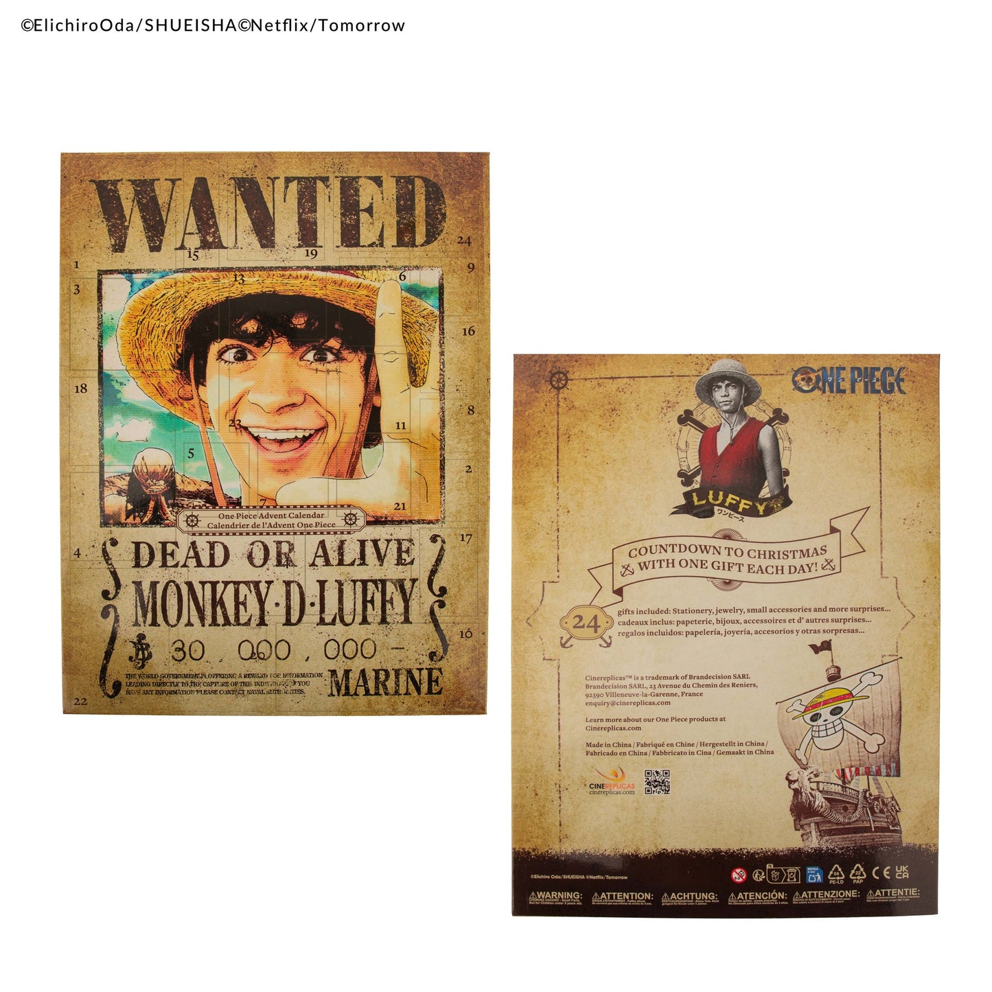 Calendrier de l'Avent One Piece 2025