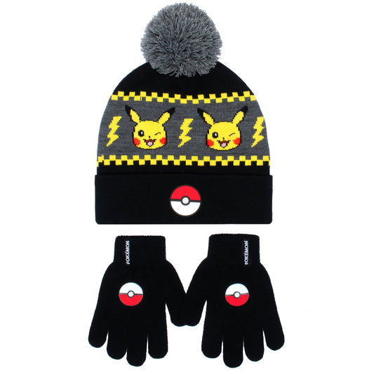 Mütze und Handschuhe – Pikachu Set