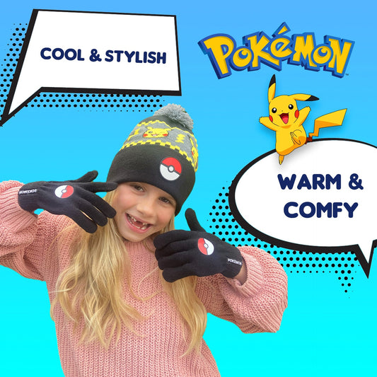 Mütze und Handschuhe – Pikachu Set