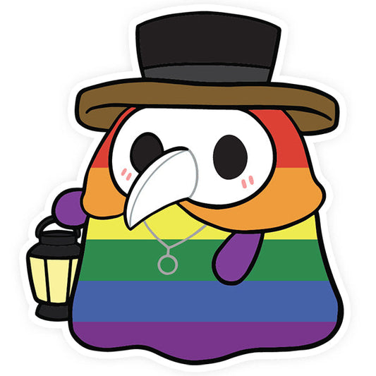 Squishable-Aufkleber – Regenbogen-Pestarzt Pride