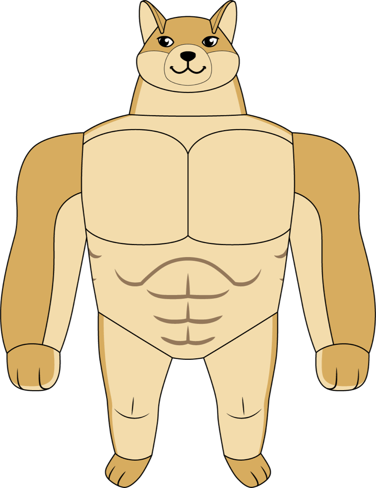 Swole Doge Plüsch (30 cm)
