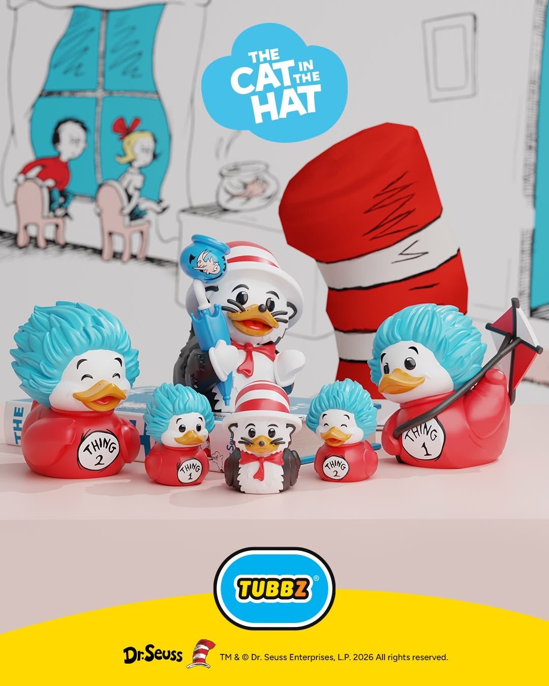 Coffret TUBBZ The Cat in the Hat - Le Chat chapeauté, Thing 1 et Thing 2