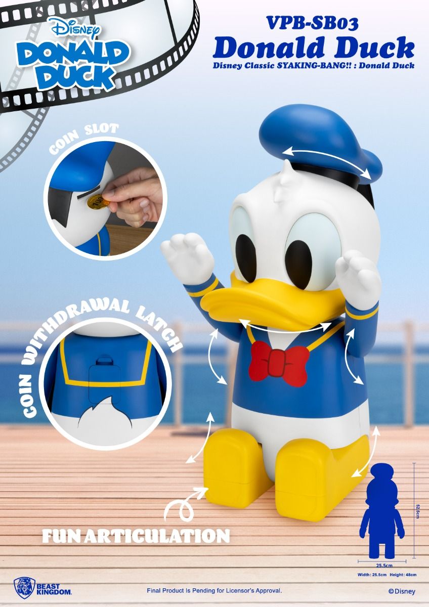 Donald Duck - Tirelire articulée SYAKING-BANG!! 52,5 cm – vue produit 5
