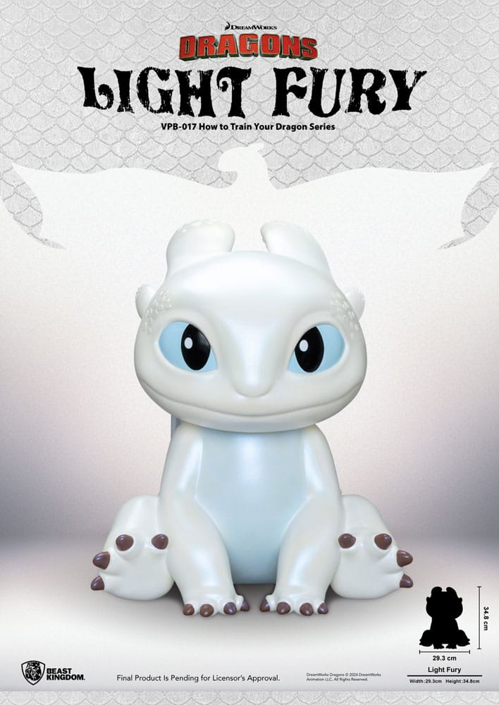 vpb 017 how to train your dragon series vinyl functional figurines light fury