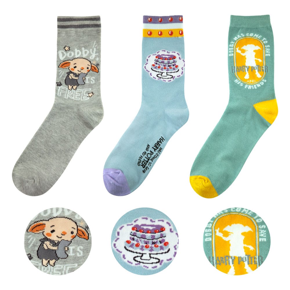 Pack 3 paires de Chaussettes Harry Potter - Dobby