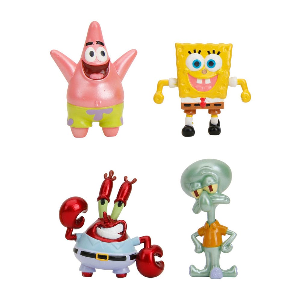 SpongeBob: Packung mit 4 Diecast Nano Metalfigs-Figuren – Welle 1 