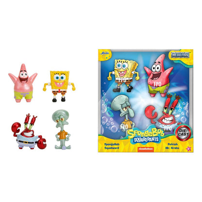 SpongeBob: Packung mit 4 Diecast Nano Metalfigs-Figuren – Welle 1 